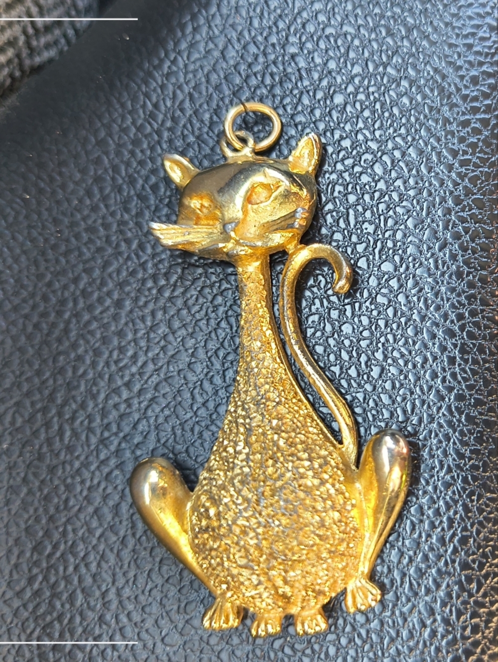 Gold Cat Pendant Necklace Charm